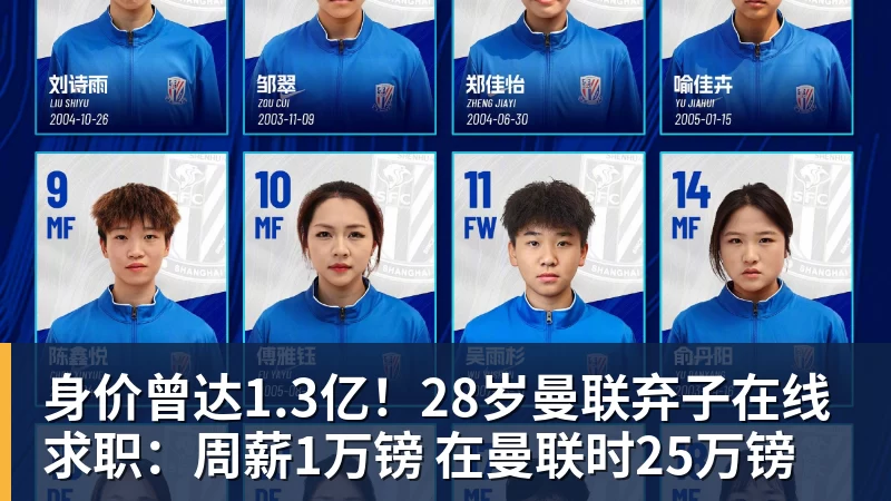 身价曾达1.3亿!28岁曼联弃子在线求职:周薪1万镑 在曼联时25万镑